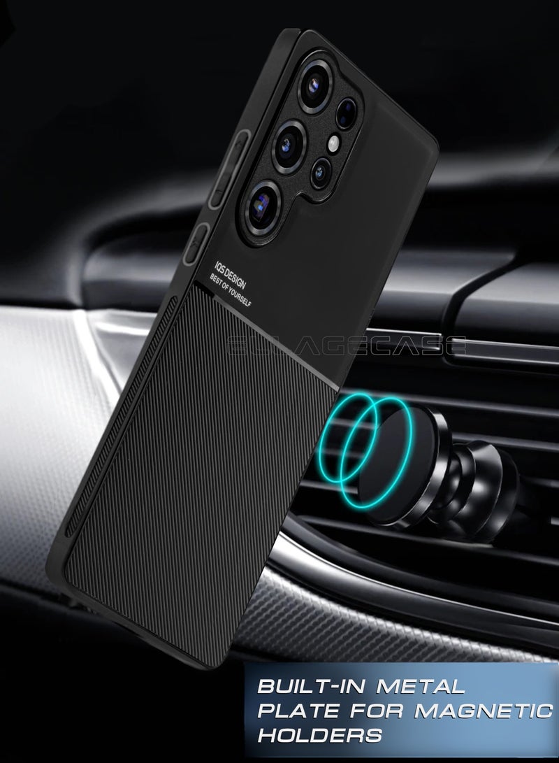 ELLAGECASE حافظة فاخرة رفيعة للغاية لهاتف سامسونج جالاكسي S25 ألترا، لوحة معدنية مخفية، تصميم نحيف، سهل الحمل، وحماية معززة للكاميرا - Image 4