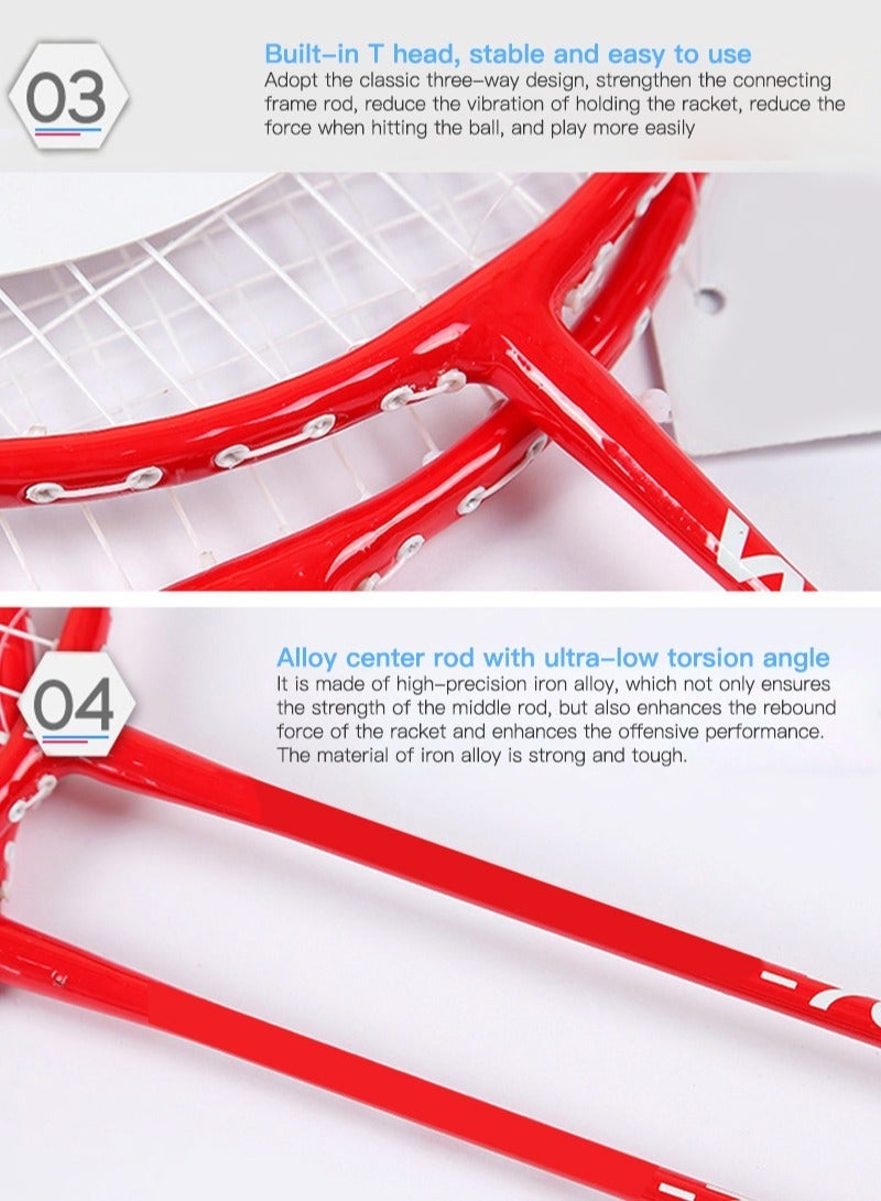 ETG Badminton Racket Durable Adult Set Training Dribbling - Image 4