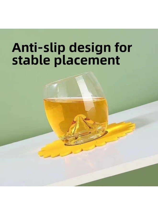 Cute Lotus Kitchen Soft Rubber Insulation Mat Customized Home Dining Table Pot Mat Tea Coaster Heat-resistant And Anti-scalding Table Mat-Color:Green-Specifications:Large Size (19.5*19.5cm)  - Image 5