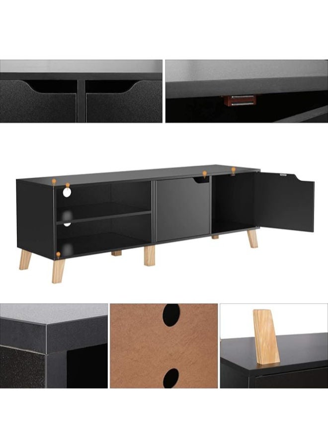 ماركة غير محددة حامل الترفيه الأنيق وحدة تلفزيون مصممة خصيصًا للمنزل العصري.  - Image 3