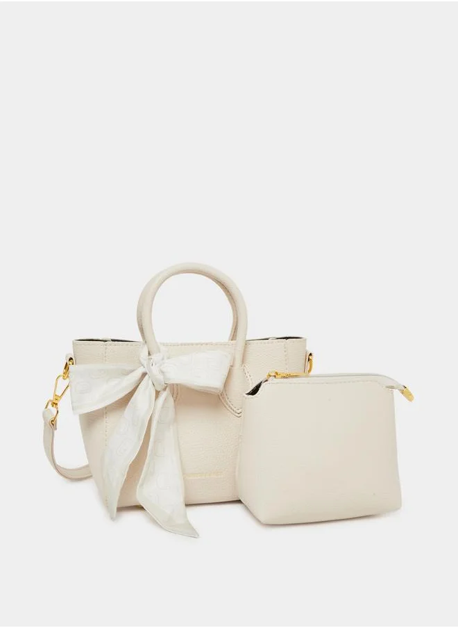 Styli Styli Ribbon Detail Handbag with Adjustable Strap