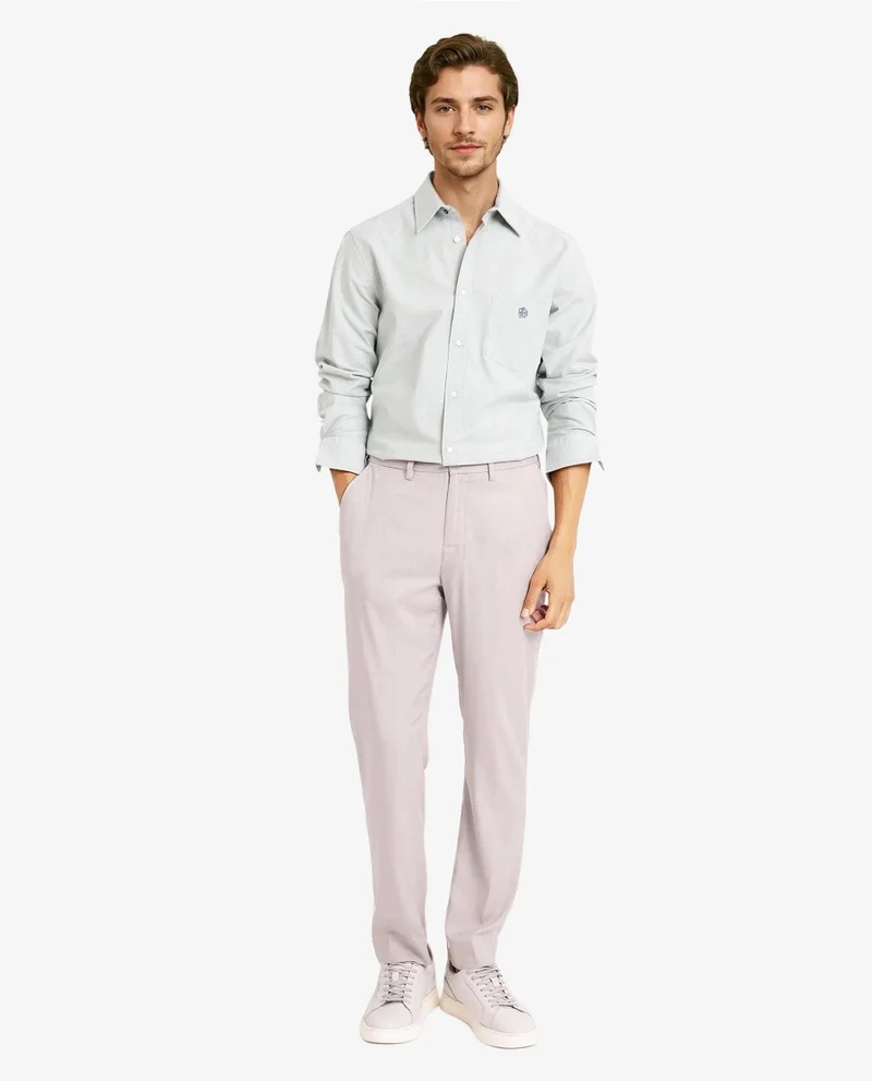 Rare Rabbit Men's Plain Formal Shirt With Embroidered Logo