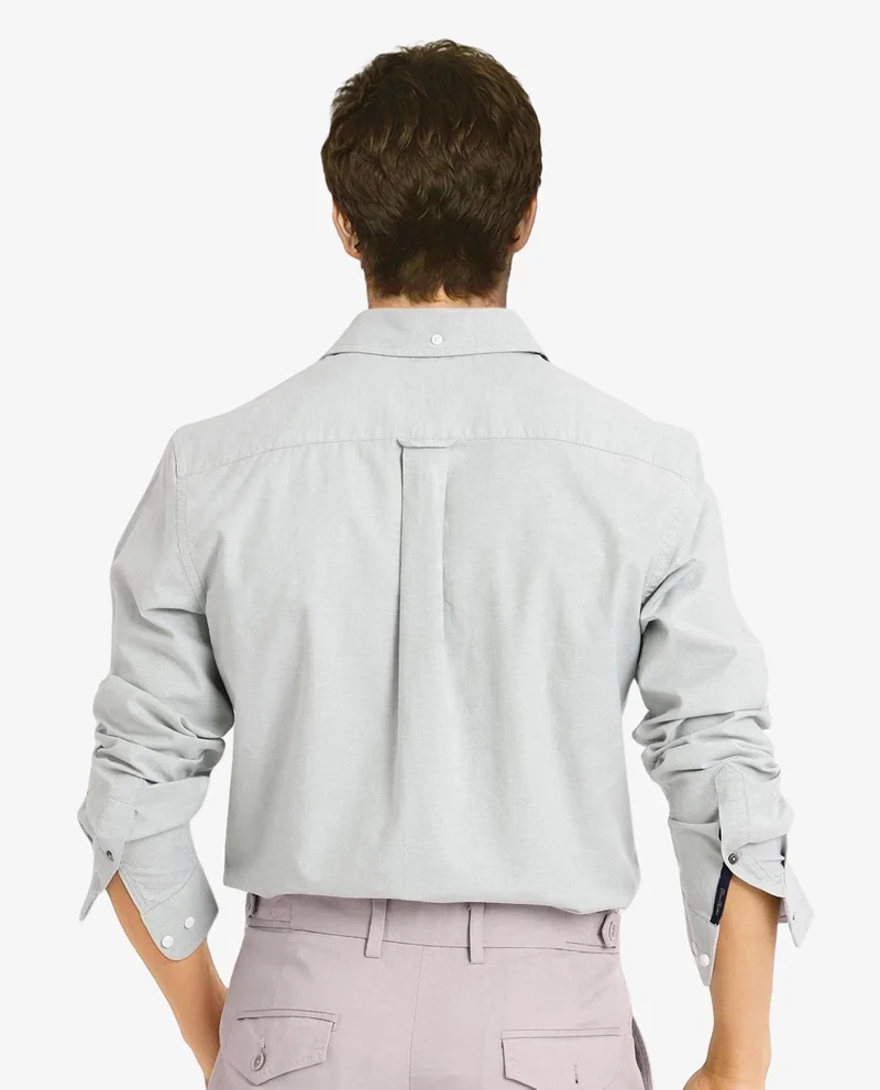 Rare Rabbit Men's Plain Formal Shirt With Embroidered Logo