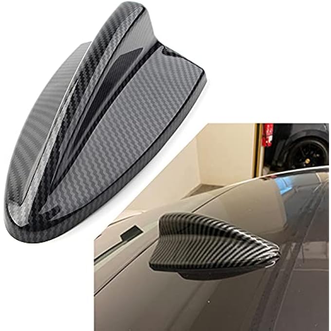 rayihni Auto Carbon Fiber Shark Fin Antenna Cover ABS for BMW E90 E91 M3 3Series 1Series E82 2007 2008 2009 2010 2011 2012 2013 - Image 1