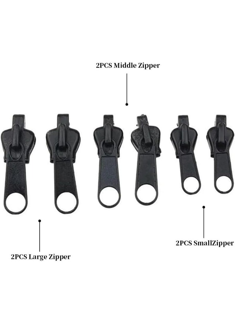 7 Pcs Multi Size Zipper Heads Replacement for All Types of Zippers Quick and Seamless - Practical and Quick Repair Solution for Clothes Bags Shoes