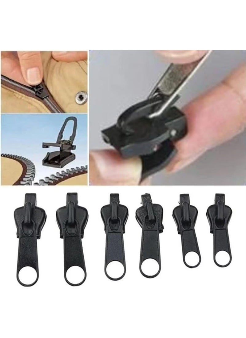 7 Pcs Multi Size Zipper Heads Replacement for All Types of Zippers Quick and Seamless - Practical and Quick Repair Solution for Clothes Bags Shoes