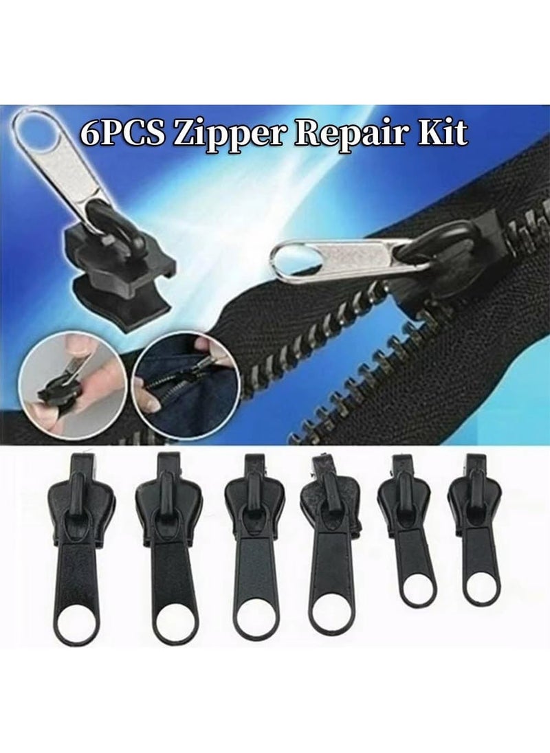 7 Pcs Multi Size Zipper Heads Replacement for All Types of Zippers Quick and Seamless - Practical and Quick Repair Solution for Clothes Bags Shoes