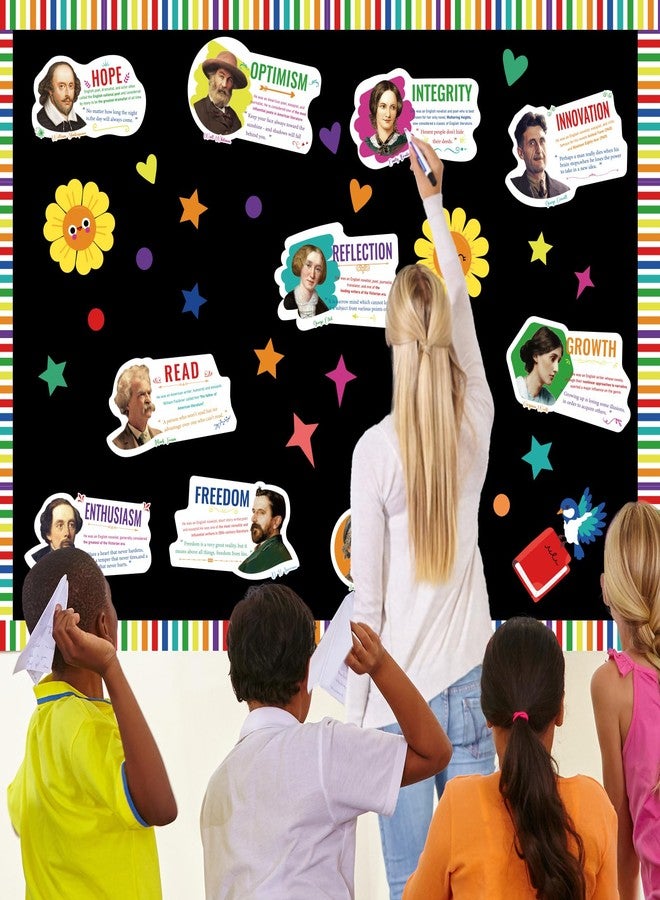 gisgfim Author Literature Bulletin Board Decoration Set English Literature Author Cutouts Motivational Classroom Decor for Elementary Middle High School Supplies Teacher Must Haves(Author) - Image 5