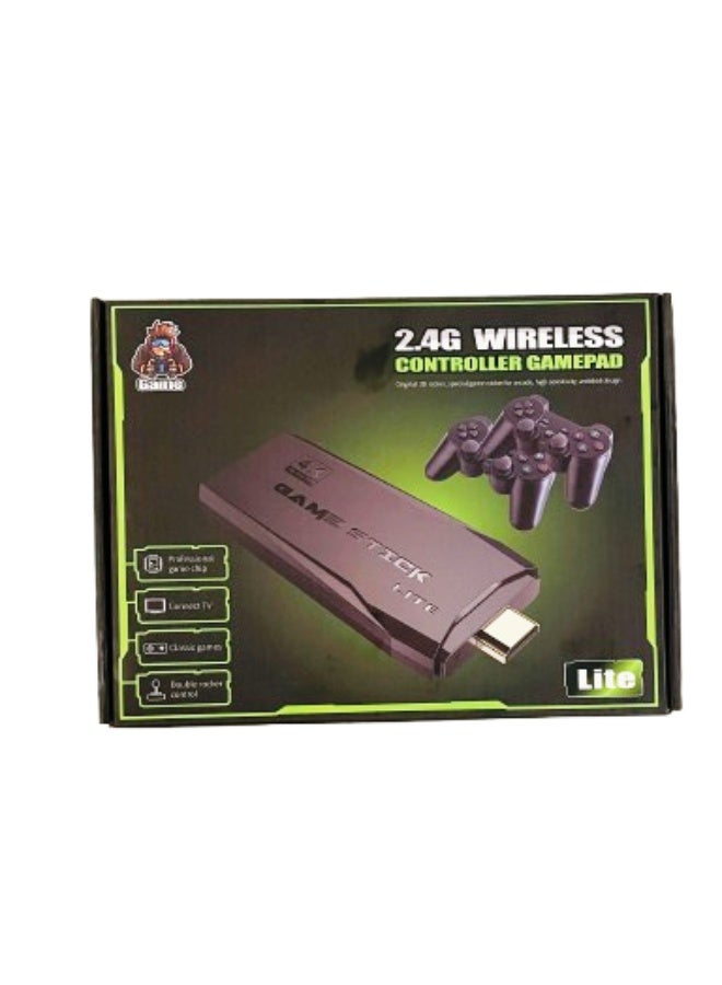 4K HD Retro Gaming Console Stick (64GB) with 10000+ Pre-Loaded Games & Dual 2.4G Wireless Controllers - Classic Arcade & Console Emulation for TV/Monitor - Image 1