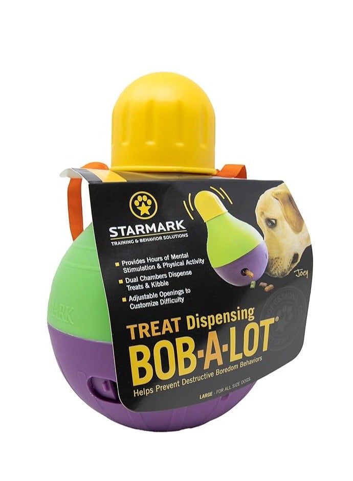Starmark Bob-a-Lot Interactive Dog Toy, Green, Large - Image 2