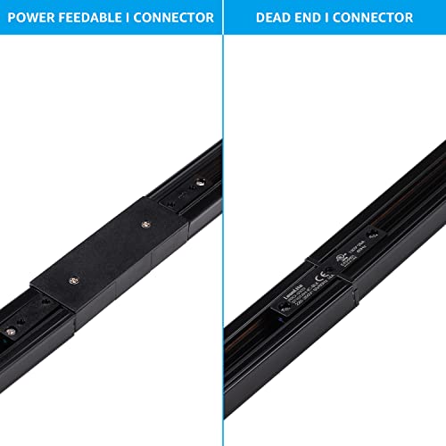 LEONLITE H Track Power Feedable I Connector Single Circuit 3Wire1 Track Lighting Kit UL Listed Flame Retardant Material Black - Image 5