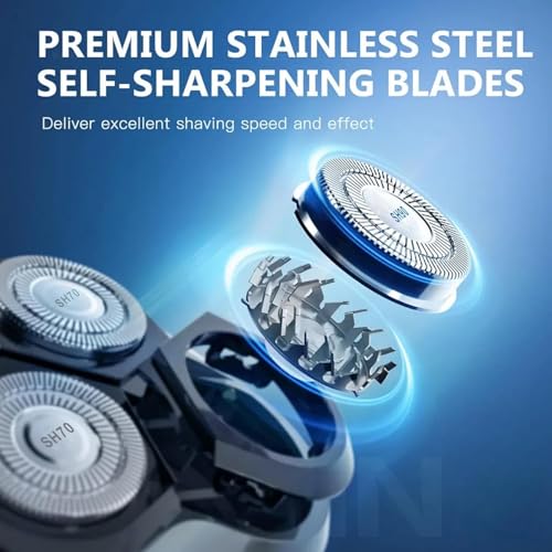 TGSBHIO 9 Pack SH90 Replacement Heads Compatible with Philips norelco Series 9000(S9xxx) 8000(S8xxx) Electric Razor Shaver, Upgrade SH90/62 Replacement Double Blades for Philips shaver 9000 - Image 3