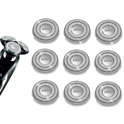 TGSBHIO 9 Pack SH90 Replacement Heads Compatible with Philips norelco Series 9000(S9xxx) 8000(S8xxx) Electric Razor Shaver, Upgrade SH90/62 Replacement Double Blades for Philips shaver 9000 - Image 1
