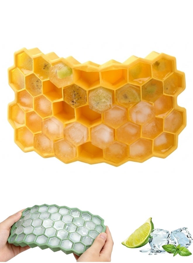 1 Pack Silicone Ice Trays for Freezer with Lids,  37 Cell Ice Cube Trays - Image 1