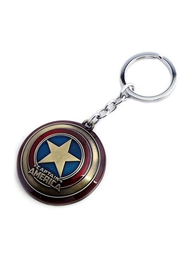 NIBEMINENT The Avengers Captain America Rotatablehield Key Chains For Gift Chaveiro Car Chain - Image 2