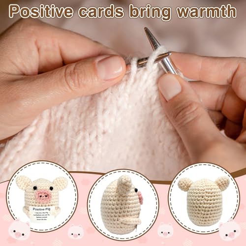 UGRASEA Easter Basket Stuffers Essentials 5PCS Positive Crochet Animals Capybara, Emotional Support Crochet Gifts for Teenage Boys for Girls, Friends, Colleagues, Granddaughters, Daughters Birthday Gifts - Image 3