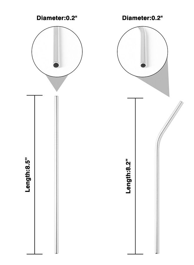 INKBIRD Reusable Metal Straw 10 PCS Portable Stainless Steel Drinking Straws 2 Cleaning Brush and Travel Case Included - Image 3