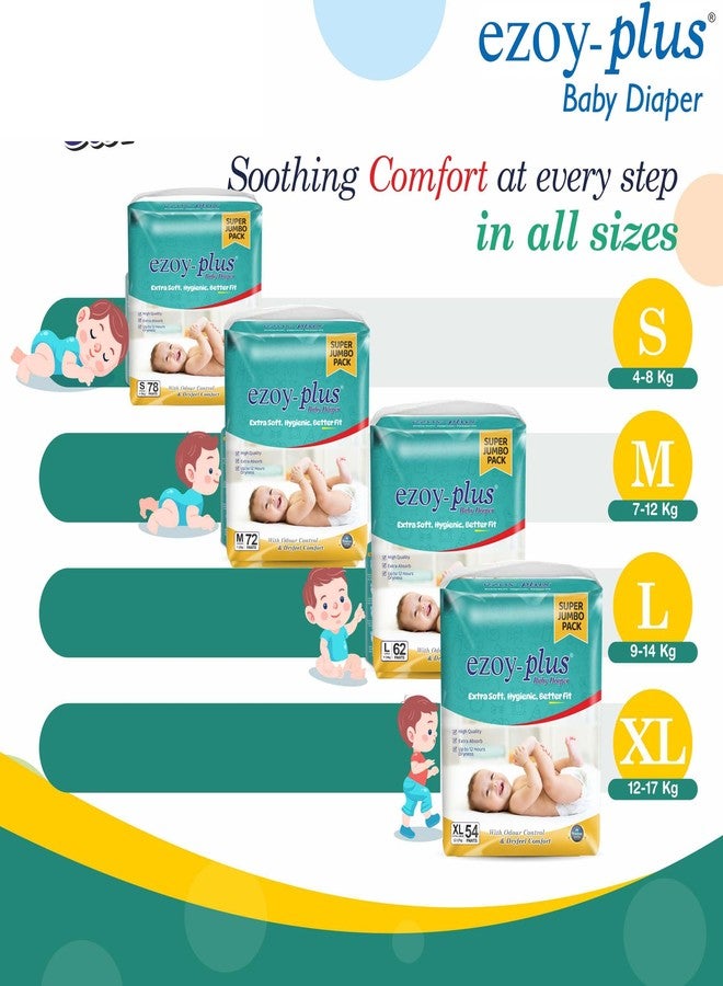 Ezoyplus Extra Soft Large Size Baby diapers |9-14 kg, Quick Absorption & Soft Comfortable Diaper For Baby Super jumbo Pack (L, 248, count) - Image 4