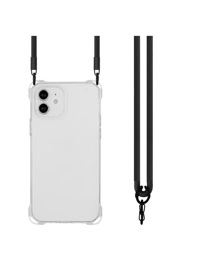 زبون جراب لهاتف iPhone 11، جراب هاتف TPU مقاوم للصدمات بأربع زوايا مع حبل - Image 2