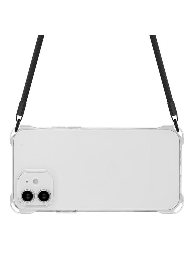 زبون جراب لهاتف iPhone 11، جراب هاتف TPU مقاوم للصدمات بأربع زوايا مع حبل - Image 3