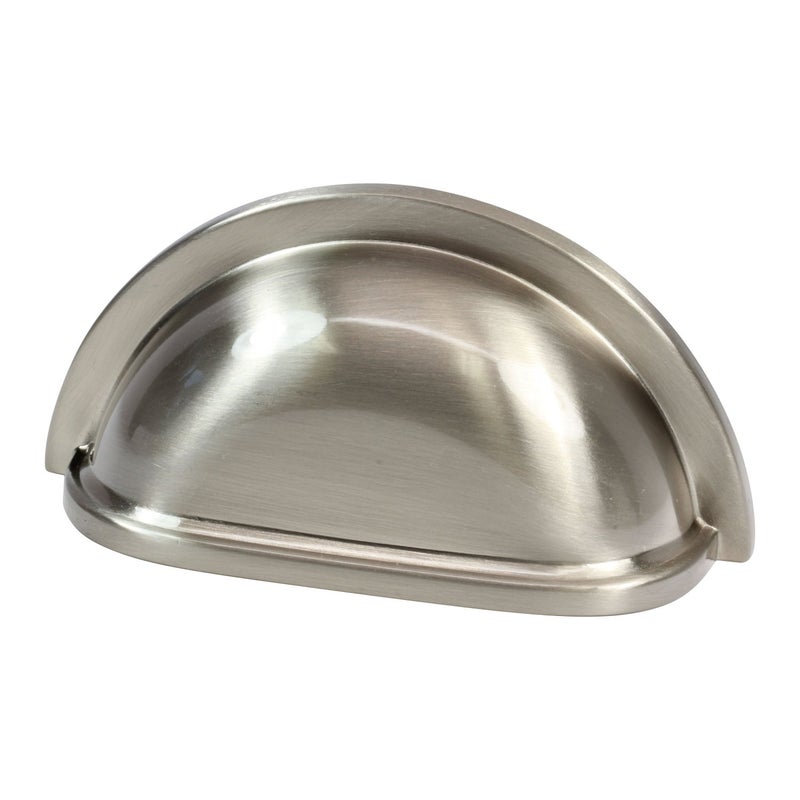 5 Pack Rok Hardware 3 Hole Centers Brushed Nickel Home Drawer Door Cabinet Cup Pull Handle