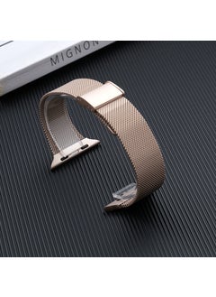Stainless Steel Magnetic Clasp Bracelet for iWatch Milanese Band Retro Gold