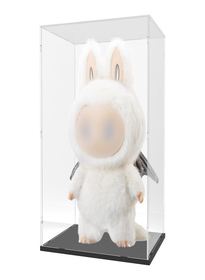 Choowin Acrylic Display Case for Zimomo Display for Labubu Display, 24 inch Tall Assemble Dustproof Display Box, Thickened Large Clear Display Cases for Collectibles Figures Dolls (Black Base) - Image 2