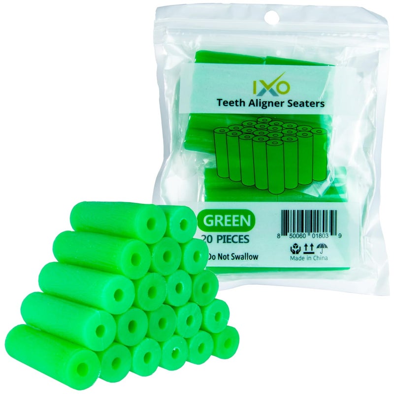 IXO Aligner Chewies for Invisalign Aligners  Chewies Invisalign Accessories for Retainers Aligner Chewies for Invisalign Trays Orthodontic Chewies in Resealable Bag  20 Pack  Mint Scent - Image 1