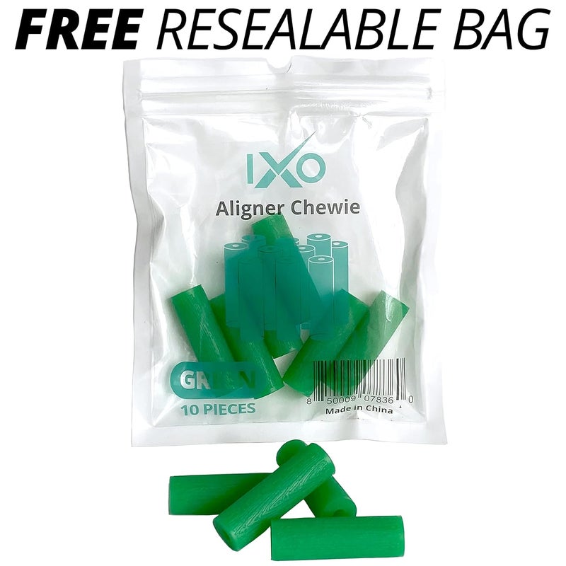IXO Aligner Chewies for Invisalign Aligners  Chewies Invisalign Accessories for Retainers Aligner Chewies for Invisalign Trays Orthodontic Chewies in Resealable Bag  20 Pack  Mint Scent - Image 3