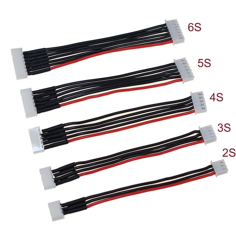 Sologood 10Pcs Jst-Xh 2S/ 3S/ 4S/ 5S/ 6S Battery Balance Plug Extension Lead 22Awg Silicone Wire Balance Leads Extension Cable For Lipo Batteries Balance Charging(Each Size 2Pcs) - Image 4