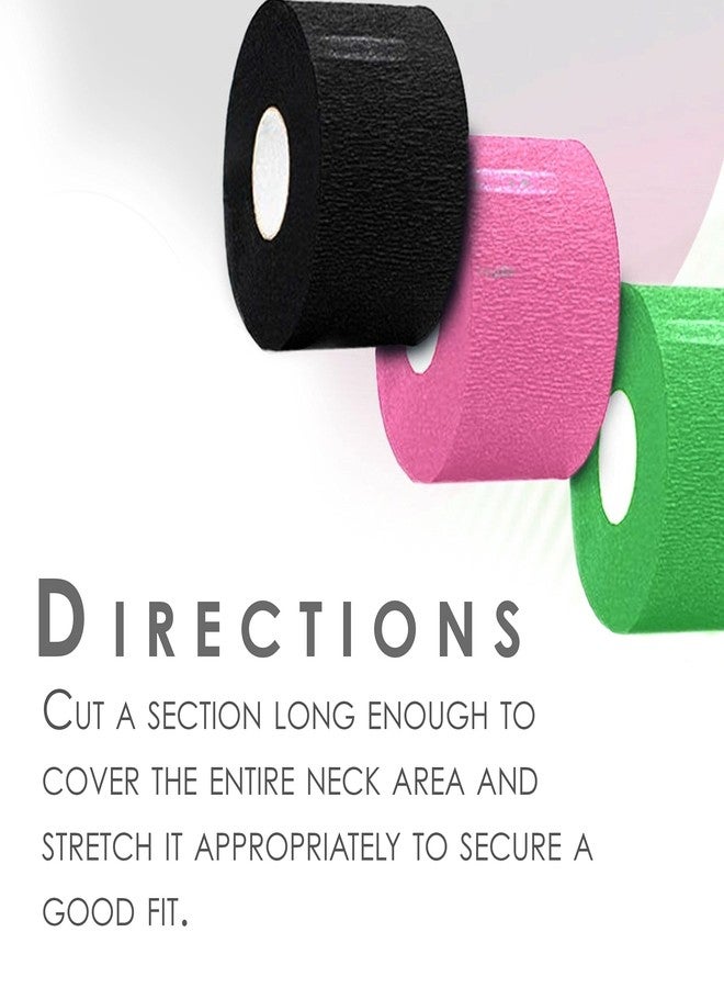 L3 - Level 3 Neck Paper - Disposable and Flexible Neck Strips - Barber and Hair Stylist Supplies - Self-Adheres to Neck - Pre-Cut and Easy to Use - 5 Rolls (100each) (Black) - Image 2