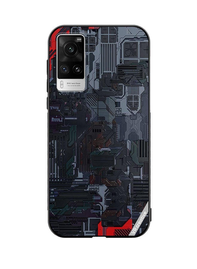 VR CREATIVE غطاء حماية لجهاز Vivo X60 Pro بتصميم تقني متعدد الألوان - Image 1