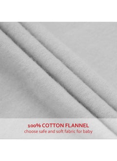 Moonsea Moonsea Flannel Crib Sheet for Boy or Girl, 100% Cotton Flannel Crib Sheet, Heavenly Soft Fitted Crib Sheet for Standard Crib (28" X 52") and Toddler Mattresses, Grey  - Image 2