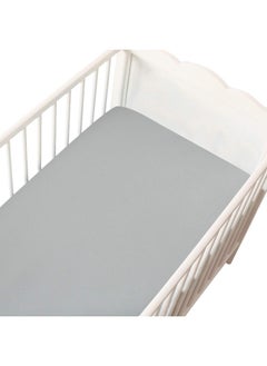Moonsea Moonsea Flannel Crib Sheet for Boy or Girl, 100% Cotton Flannel Crib Sheet, Heavenly Soft Fitted Crib Sheet for Standard Crib (28" X 52") and Toddler Mattresses, Grey  - Image 4