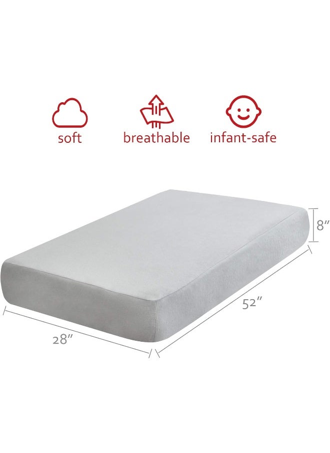 Moonsea Moonsea Flannel Crib Sheet for Boy or Girl, 100% Cotton Flannel Crib Sheet, Heavenly Soft Fitted Crib Sheet for Standard Crib (28" X 52") and Toddler Mattresses, Grey  - Image 3