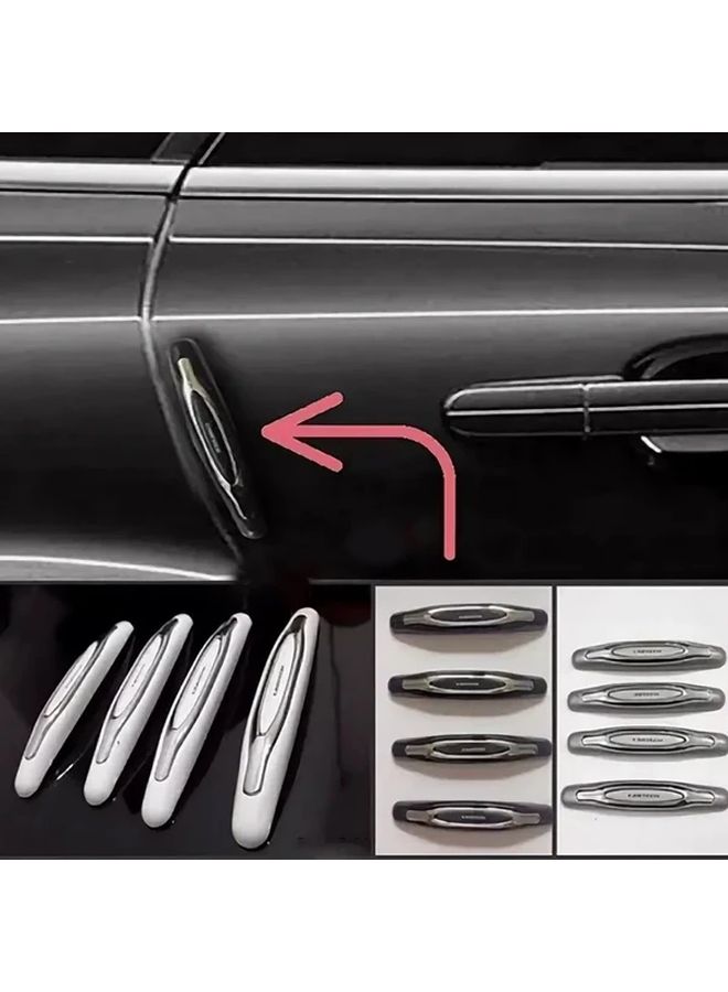 4pcs Universal Car Door Protector Black Soft Edge Guard Bumper Strip Decorative - Image 2