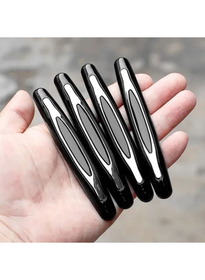4pcs Universal Car Door Protector Black Soft Edge Guard Bumper Strip Decorative - Image 3