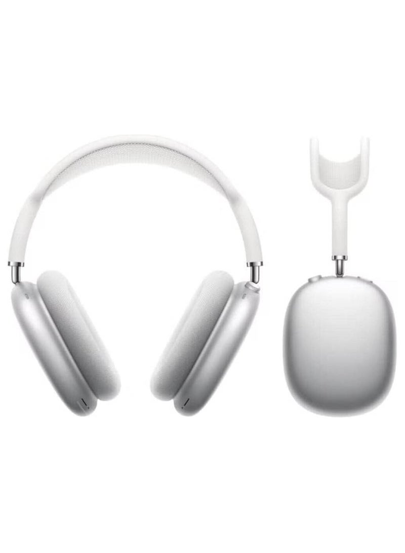 سماعات رأس P9 لاسلكية بتقنية البلوتوث وإلغاء الضوضاء وصوت ستيريو وصوت جهير ثقيل لسماعات الرأس للألعاب على الرأس للهاتف والكمبيوتر الشخصي، أبيض/فضي - Image 2