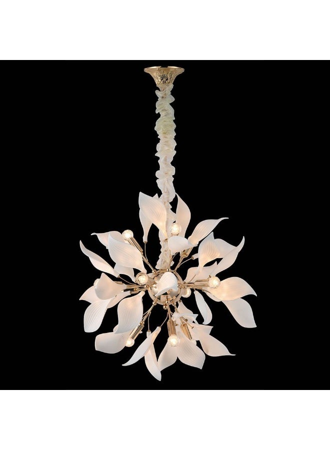 DANUBE HOME Cecilia Chandelier Ceramic+Metal D60 Xh120X W60 E14 Golden  - Image 3