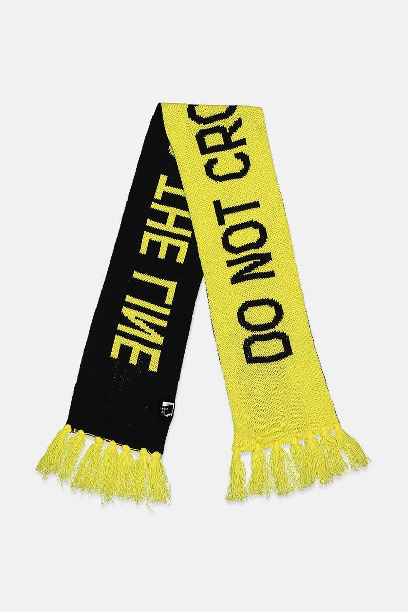 Reserved Kids Scarf With Slogan And Fringe, Yellow - Image 1