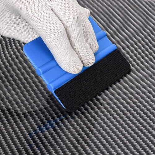 Hodaqe Felt Edge Squeegee Set 3Pcs Felt Squeegee Applicator Tool Scraper Tool Scraper for Window Tinting, Sign Making and Sticker Wrap Application Tools 4/5/6 Inch - Image 2