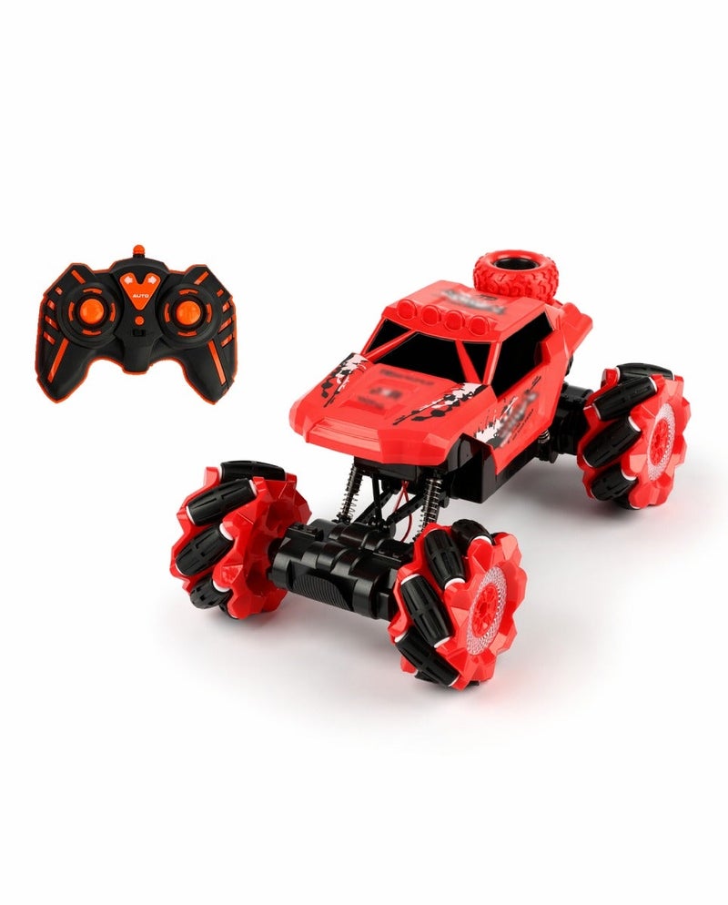 O2. Seven-Channel Remote Control Climbing Stunt Car – 2.4GHz RC Off-Road Drift Car with 360° Stunt Rotation & 4WD Rock Crawler – Red - Image 1