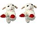 HDP Lambchop Plush Dog Toy 10 with Squeaker ColorWhite SizeSet of 2 - Image 3