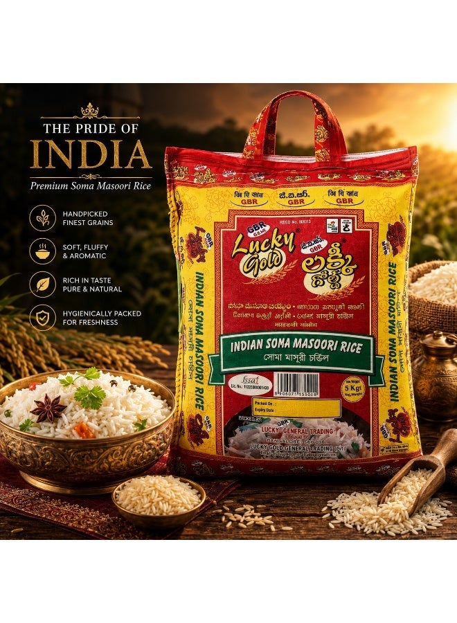 Lucky Gold Indian Sona Masoori Rice 5 KG - Image 4