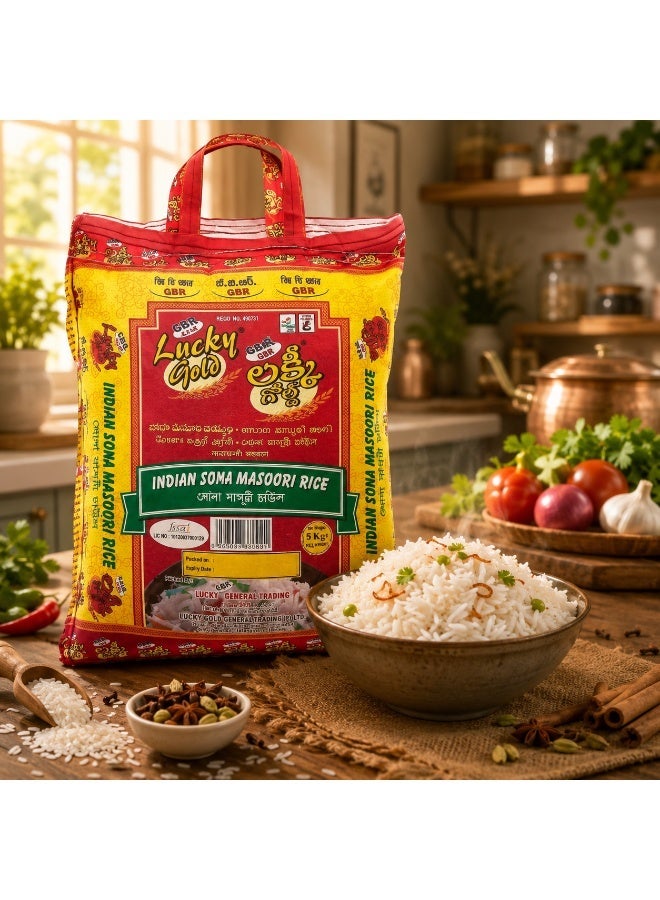 Lucky Gold Indian Sona Masoori Rice 5 KG - Image 3