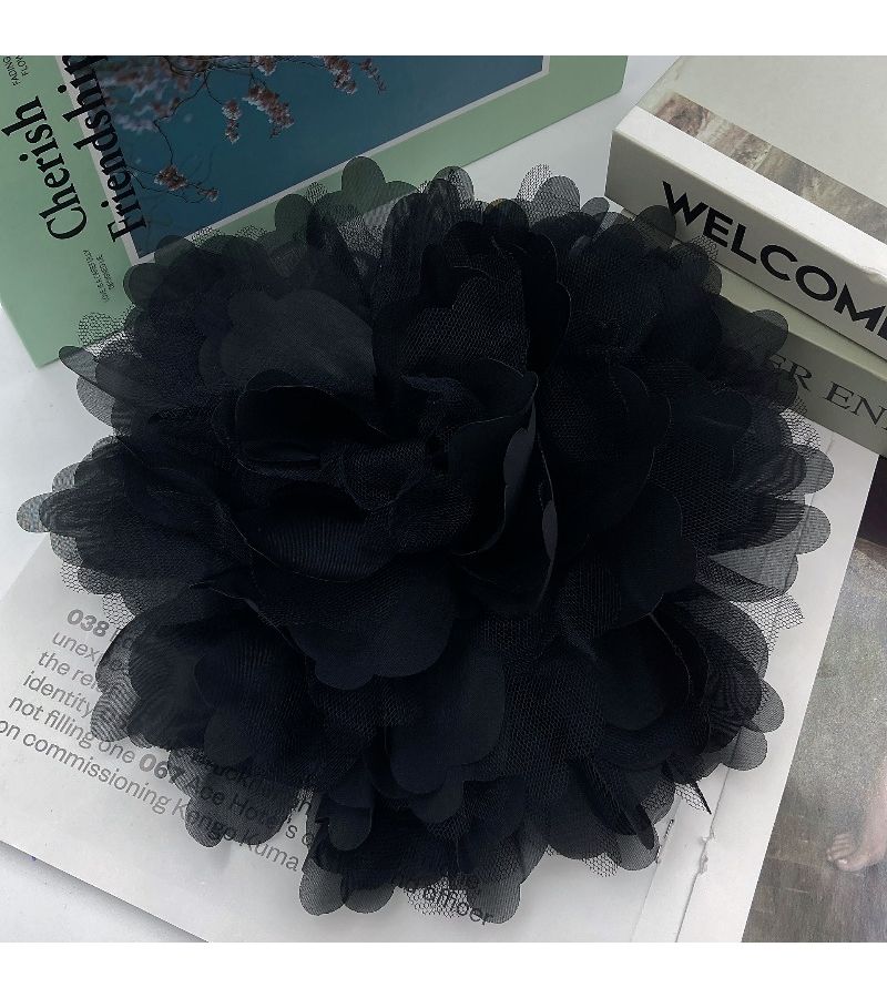 Rose Red 22Cm Handmade Chiffon Large Flower Corsage Hair Accessory Korean Style Shoes Hat Clothing Embellishment - Image 4