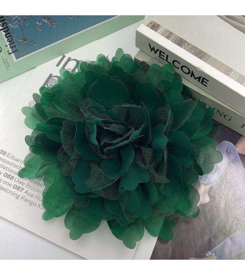 Rose Red 22Cm Handmade Chiffon Large Flower Corsage Hair Accessory Korean Style Shoes Hat Clothing Embellishment - Image 2