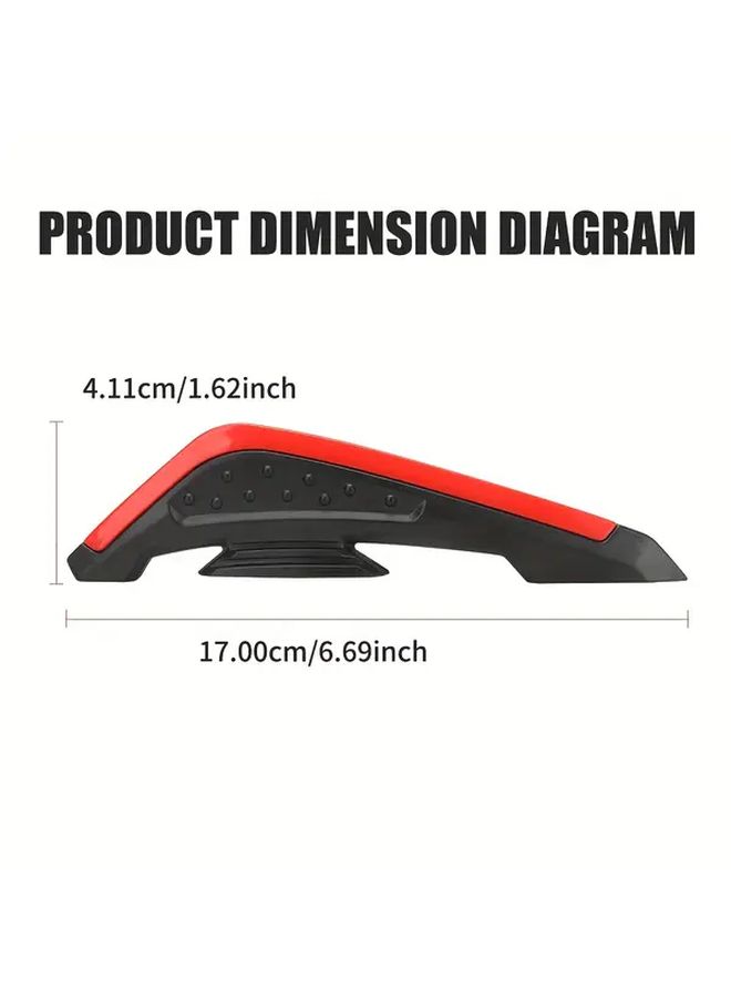 2pcs Red Motorcycle Wind Blades Side Wing Air Disturbance Stickers Universal Car Panel Decorative Air Guide Fins Fairing Suitable For Automobile Exterior Accessories - Image 2