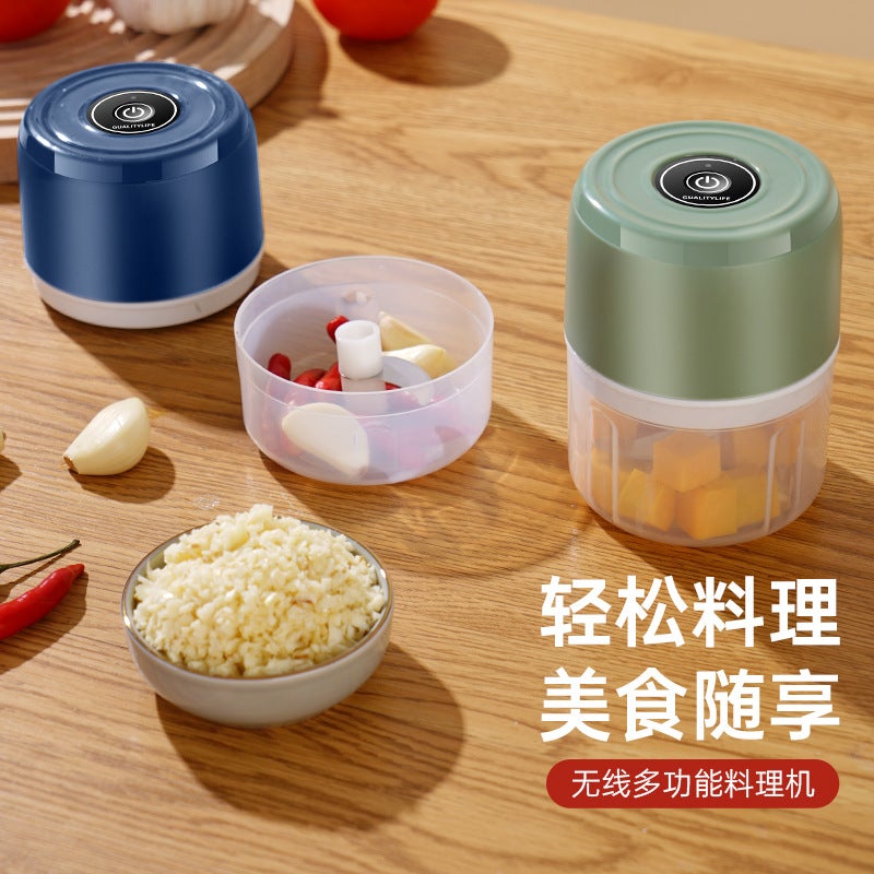 Electric Pestle, Household Garlic Press, Food Supplement Cooking Machine, Wireless Mini Garlic Masher, Garlic Machine - Image 5