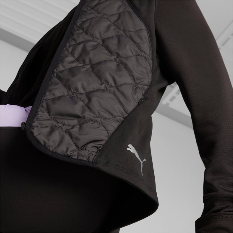 PUMA RUN CLOUDSPUN WRMLBL Womens Black Padded Running Vest - Image 3